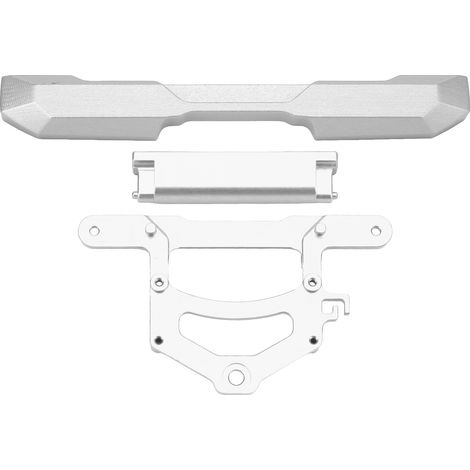 Lot RC métal pare-chocs arrière en alliage d'aluminium pièce de rechange pour Axial SCX24 Ford Bronco 1/24 crawler argent (1/5)
