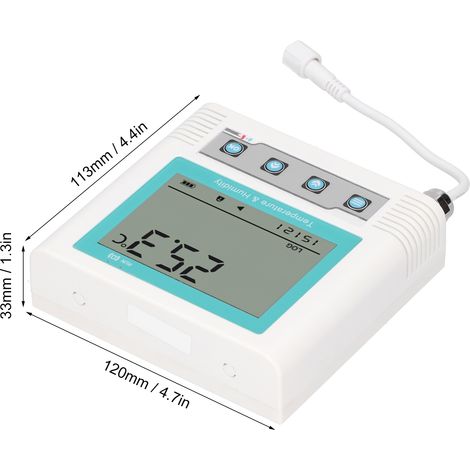 USB-Temperaturrekorder mit externem Temperatursensor, Temperaturaufzeichnung nach Standardgenauigkeit.