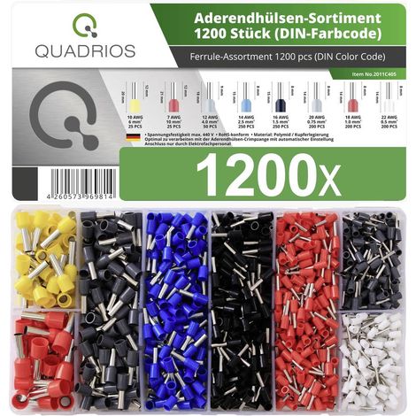 Quadrios 2011C405 Assortimento Capicorda Parzialmente isolato Multicolore 1200 pz. (1/4)