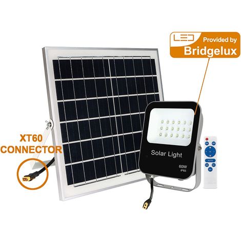 Projecteurs solaires LED Noir 60W étanche IP65 - DIGILAMP (1/5)