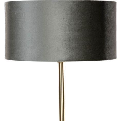 QAZQA Lampada da terra con paralume simplo shade - Classico - Acciaio,Velluto,Tessuto - Ottone/Verde/Oro - Oblungo/Tondo Max. 1 x Watt (1/4)
