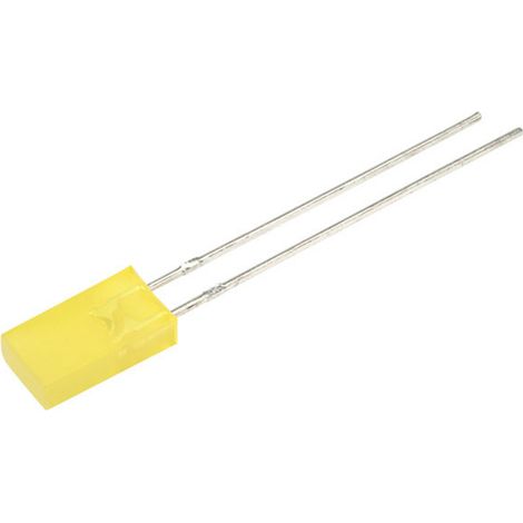 Kingbright  LED bedrahtet  Gelb Rechteckig 2 x 5 mm 8 mcd 110 ° 30 mA 2.1 V