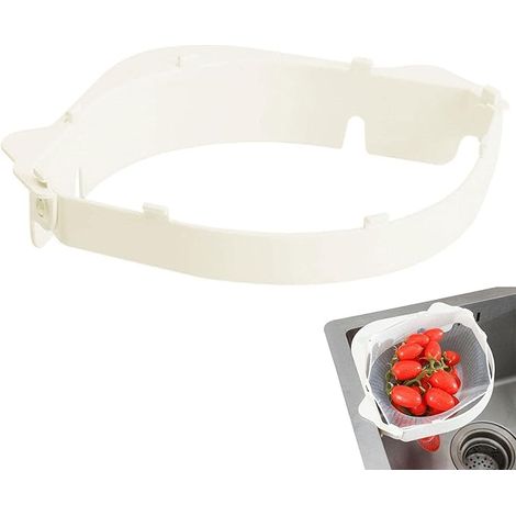 Passoire d'évier triangulaire, passoire d'évier de cuisine, passoire multifonction, support suspendu à trois points, pliable, pour la cuisine (1/5)