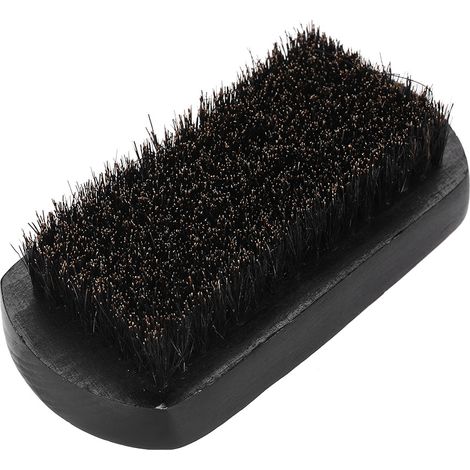 Brosse à Moustache Noire Ovale pour Homme - Kit de Soins et Nettoyage Barbe (1/5)