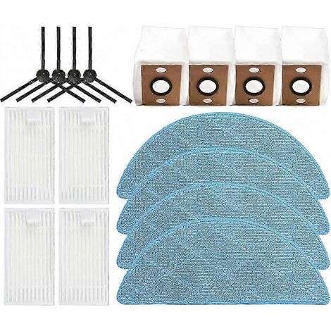 Compatible avec les modèles iLife V9, V9 Pro, G9, G9 Pro et A12 Pro. Accessoires pour aspirateur robot : brosse latérale, filtre et sac à poussière. (1/5)