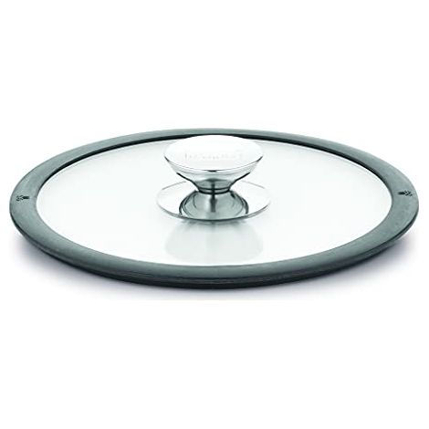 Berndes Coperchio Bombato Bordo Silicone Nero 16 cm, Vetro Temperato (1/4)