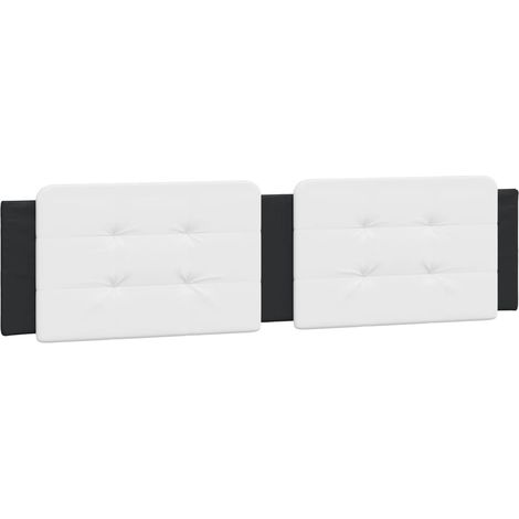 Coussin de tête de lit Zadar noir et blanc 200 cm similicuir