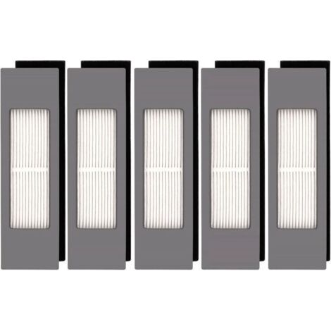 (5 pièces) Filtre HEPA pour robot aspirateur Ecovacs DEEBOT OZMO 920 950 T8 AIVI Max T9 T5 N5 N7 N8+ N8 Pro Plus DX55 DX93 DJ65, kit de filtres pour aspirateur robot, pièces de rechange 5 filtres (1/5)