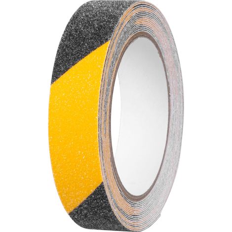 Band Strend Pro, 25 mm, L-5 m, klebend, rutschfest, extra widerstandsfähig, schwarz/gelb