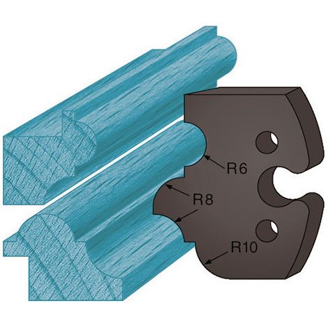 Diamwood Jeu de 2 Contre-fers Profilés de 48 x 5,3 mm en Acier Haute Qualité - Compatibles avec Porte-outils Hauteur 50 mm - Parfait pour Profils Multiples A233 - Usages Professionnelle et Intensive (1/2)