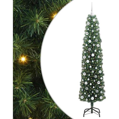 Árbol de Navidad artificial Verde 210 cm PVC, Acero y Plástico vidaXL