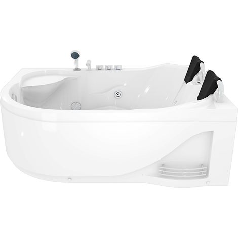 Whirlpool Topausstattung Pool Badewanne Eckwanne Wanne W23H-L 182x120cm (1/5)