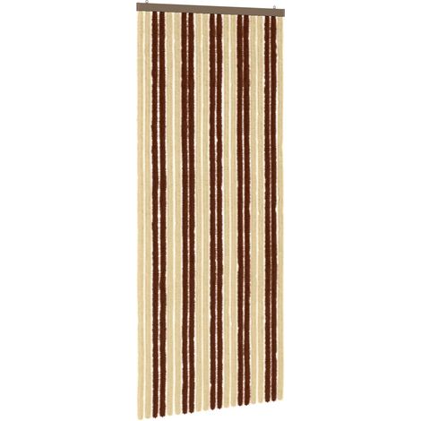 Insektenschutzvorhang Chenille Braun und Beige 90 x 220 cm vidaXL