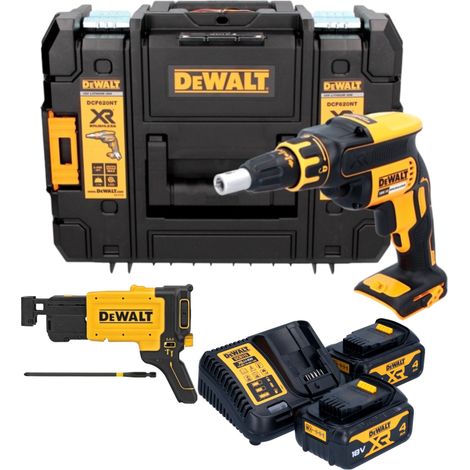 DeWalt DCF 620 M2T Akku Trockenbauschrauber 18 V 30 Nm Brushless + 2x Akku 4,0 Ah + Ladegerät + TSTAK (1/5)