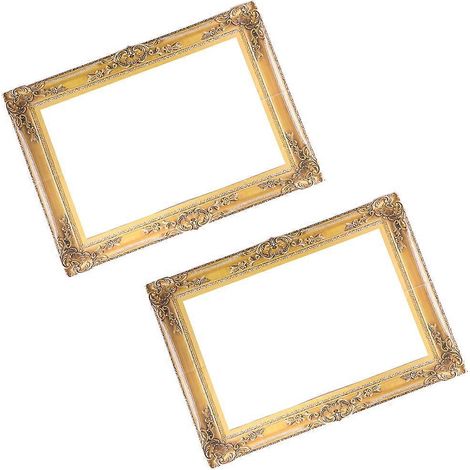2 cadres photo en papier, accessoires photo portables, cadre photo pour mariage, Noël, fête, cadre photo selfie tendance, accessoire pour appareil photo (doré)-M-Golden