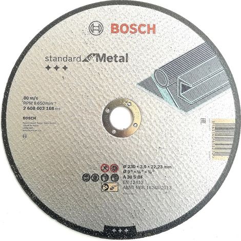 Bosch Mola da Taglio Standard for Metal Ø 230x3 mm Grigio per Metallo
