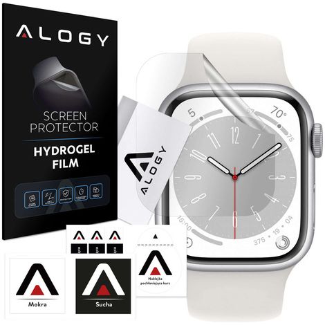 Protector de pantalla de hidrogel Alogy para Apple Watch 4 5 6 7 8 SE (44 mm / 45 mm) Transparente (1/5)