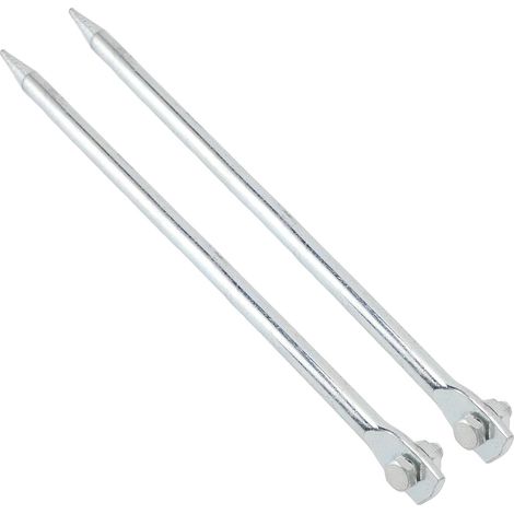 Tiges de Mise à la Terre, Fer plaqué Cuivre, Piquets de Mise à la Terre à Installation Facile, 12 Mm X 300 Mm pour Clôtures électriques et Antennes (1/5)