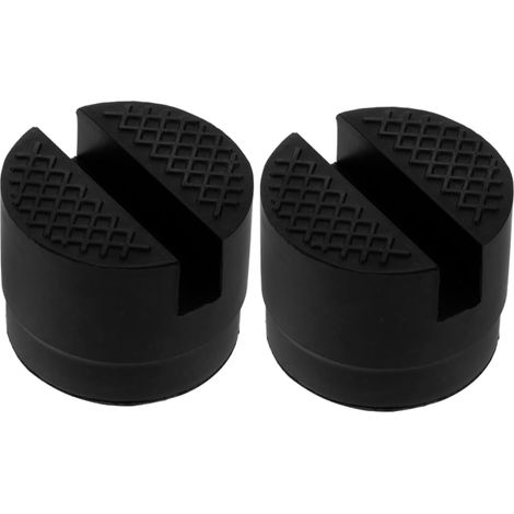 Lot de 2 patins de cric en caoutchouc avec amortisseurs,Protection contre les pincements de soudure, surface texturée, pour le levage en garage et en usine, en caoutchouc noir(50mm37mm) (1/5)