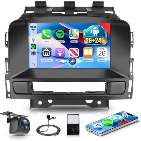 2G+64G Android Autoradio pour 2009-2015 Sans Fil Carplay Android Auto, 7 Pouces Écran Tactile Radio GPS Navi WiFi Mirror Link Bluetooth FM/RDS/EQ/SWC Caméra de Recul (1/5)