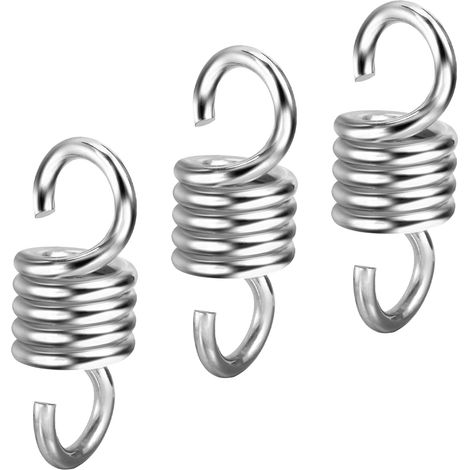Set di 3 molle per sedia sospesa, molla di tensione, molle girevoli rinforzate, set di 2, supporto a molla con capacità di carico di 300 kg, molla per sedia sospesa o altalena da veranda, sacchi di sa