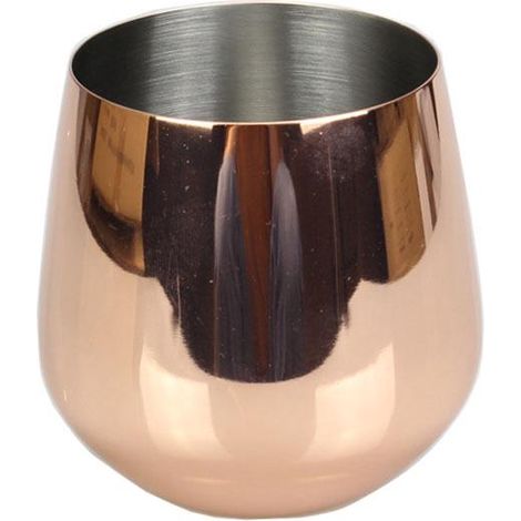 Gobelet inox double paroi - Tasse à vin brillante - Mug thermique isotherme à emporter, sans couvercle, acier inoxydable poli, 1 pièce (1/3)