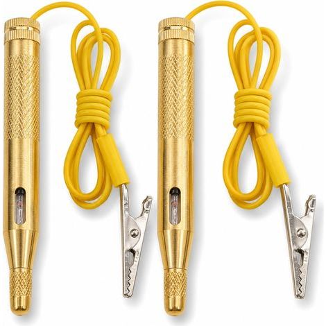 2 Testeur De Circuit Électrique Voiture, Stylo Diagnostic Électrique, Testeur Batterie, Testeurs De Tension Automobile 6V/12V/24V, Fusibles Et Relais Pour Voiture, Camion, Moto Et Utilitaires, Or (1/5)