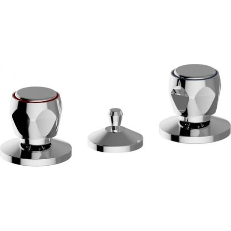 Gruppe für 3-Loch-Bidet aus verchromtem Messing - Teorema Corallo