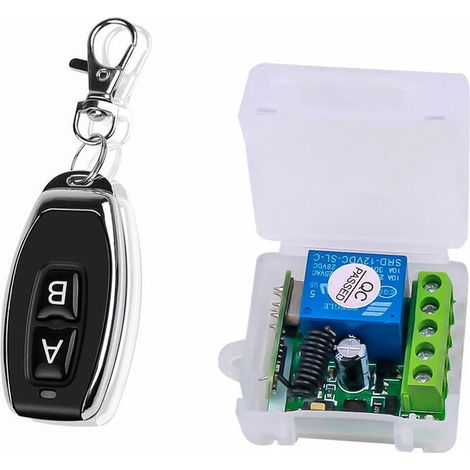 Smart Home 433 MHz 12 V DC 1-Kanal-Funkfernbedienungs-Relais-Transceiver Universal-Fernbedienungsschaltermodul und RF-Sender-Fernbedienungen 1527, Dunkelgrün, AB-1
