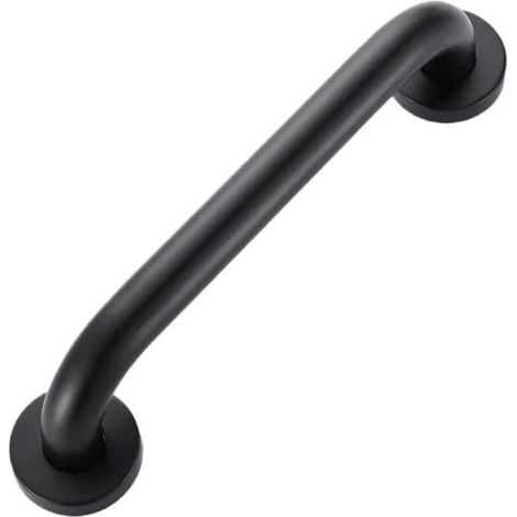 Barre d'appui en Acier Inox Poignée de Baignoire de Salle de Bain pour WC Toilette pour Personnes Âgées/Handicapées/Enfants/Enceinte 30 cm(noir)