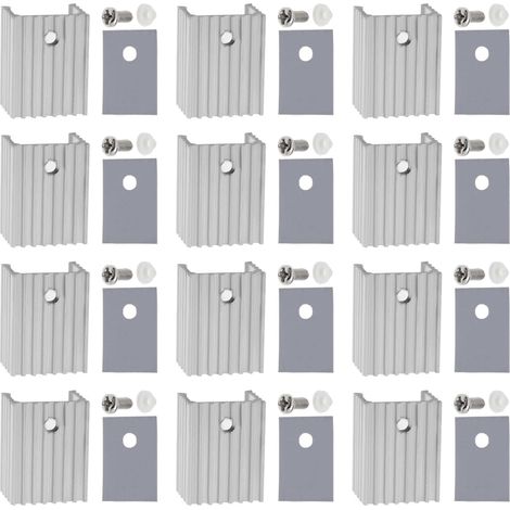 Lot de 20 Kits d'isolateur/Montage de Radiateur Dissipateur Thermique TO-220 Alimentation de Transistor MOSFET TO-220 LM78XX LM317 IRFXXX TDAXX Régulateur de Tension 20mmx15mmx10mm (1/5)