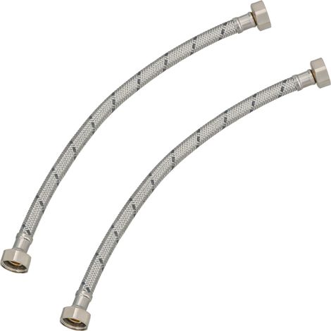 Conector flexible de 1/2" para grifos, 40 cm, juego de 2 (1/5)