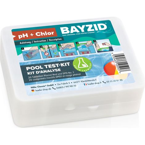 Test-Kit zur optimalen Messung des Chlorgehalts und pH-Werts (1/5)