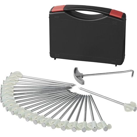 Felshering 20 cm aus metall mit im dunkeln leuchtendem haken - set a 20 stuck im koffer (1/5)