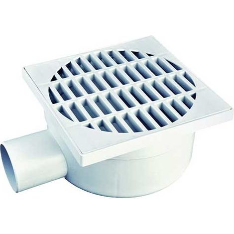Chiusino sifonato in pp con scarico laterale : Dimensione - cm 25x25 e scarico Ø63