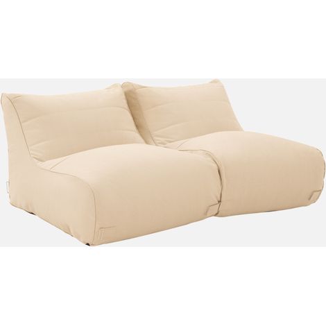 Puff de exterior en olefina, set de 2