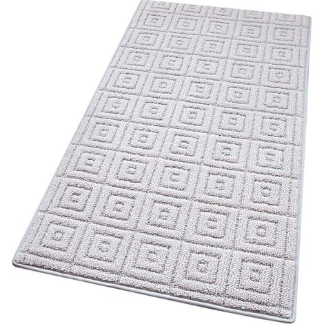 Tapis de Cuisine 3D Coureur Bordé Absorbant Antidérapant Lavable En Différentes Tailles Gris - 50x100 cm