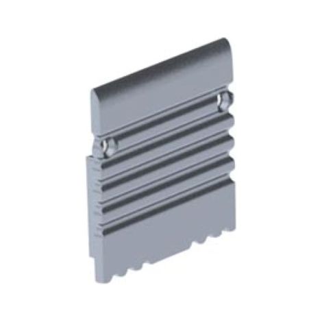 CAPUCHON EN ALUMINIUM POUR PROFILÉ (PLA) POUR RUBAN LED - SANS TROU DE CÂBLE - ARGENT VELLEMAN EC-PLA (1/2)