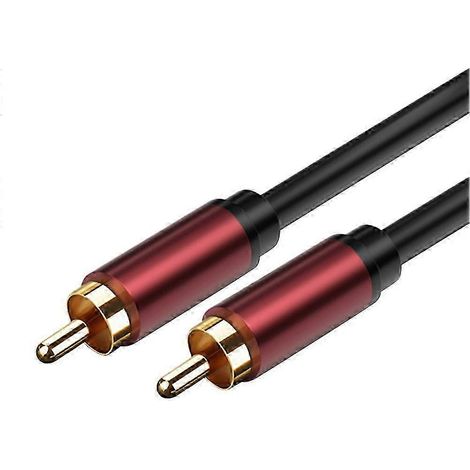 Câble RCA Lotus, câble pour caisson de basses, câble AV, câble audio Lotus Head, câble pour projecteur DVD TV, câble RCA vers RCA 5 m (16,4 pi) (1/5)