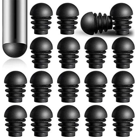 24 pezzi di tappi terminali rotondi con inserti in tubo di plastica da 16 mm di diametro esterno per gambe di sedie, protezioni in plastica per le gambe (1/4)