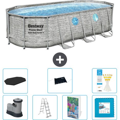 Bestway Bestway Power Steel Ovale - 549x274x122 cm - 8-pièces  S621