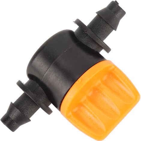 100 raccords droits PVC 2 voies 4/7 pour arrêt d'eau, vannes d'arrosage jardin, kit irrigation (1/4)