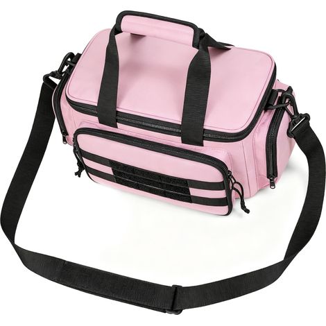 Sac à outils 14 pouces grande capacité imperméable fond épaissi sac de rangement pour outils de réparation rose (1/5)