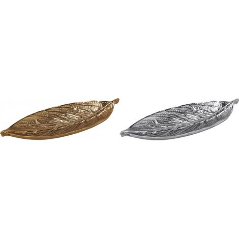1 Pezzo Foglia Decorativa Casa Svuotatasche in Ferro 23 x 9 cm 2 Colori