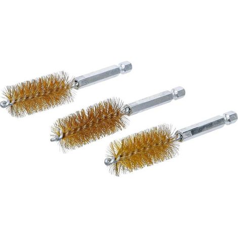 Brosse en Laiton 3 pcs D.19 mm - 6,3 mm (1/4) - Résistante et Polyvalente pour Nettoyage Précis - D-Work