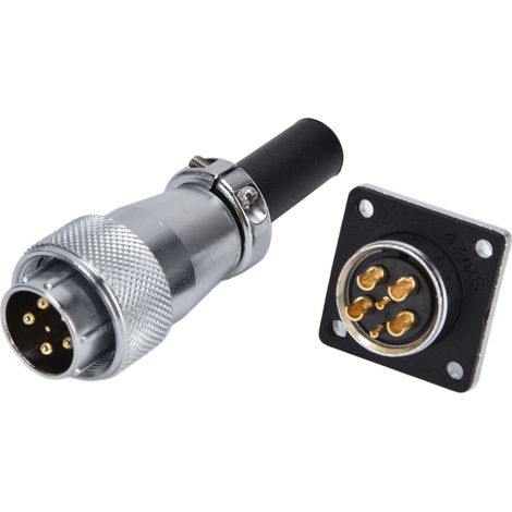 6-poliger Luftfahrtstecker aus Zinklegierung, wasserdicht, WS20 Luftfahrtstecker und -buchse, 500 V Wechselstrom (1/5)