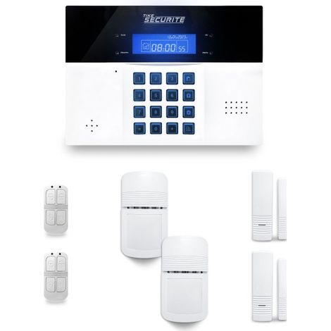 Alarme maison sans fil DNBi20 – Protection avancée avec 32 zones – Détecteurs de mouvement et d'ouverture – Compatible Box internet – Tike Sécurité