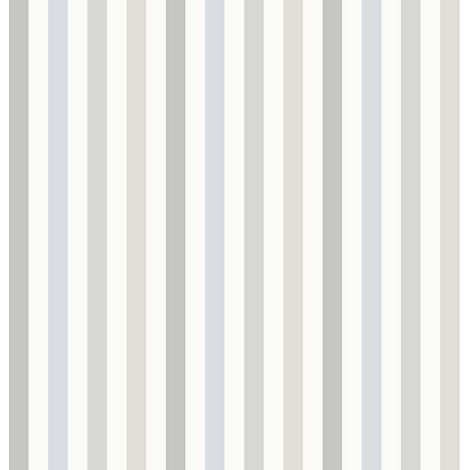Papier peint rayures fines gris bleu blanc (1/2)