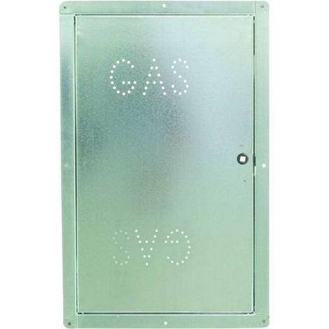 Maggini Sportello per Contatore Gas Lamiera Zincata Anta Reversibile Bordi Antitaglio 60x40 cm