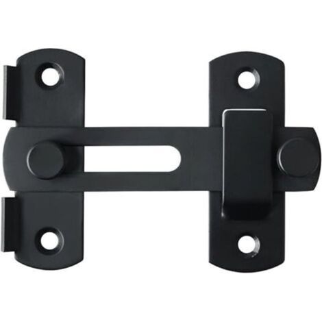 Sliding Door Lock Shutter Latch Gate Toggle Bolt with Screws for Door, Window, Cabinet and Garden, Matte Black Stainless Steel Finish (1/5)